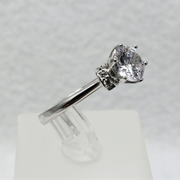 Sterling 1ct Crown Setting Ring - Picture 3 of 8